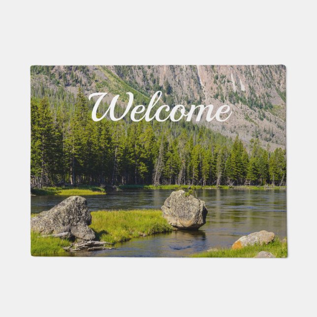Stone At Madison River Welcome Doormat (Front)