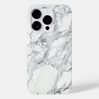 Stone Black White Grey Carrara Marble Case-Mate iPhone 14 Pro Case