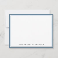 Stone Blue Classic Double Border Correspondence