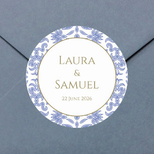 Stone Blue Patterned Stickers