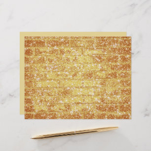 Stone Brick Texture Gold Glitter Decoupage