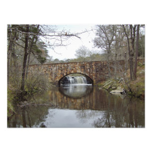 Stone Bridge and Water Fall Photo Print