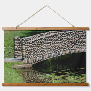 Stone Bridge Lilypads Nature Hanging Tapestry