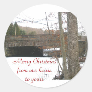 Stone Bridge Merry Christmas Stickers