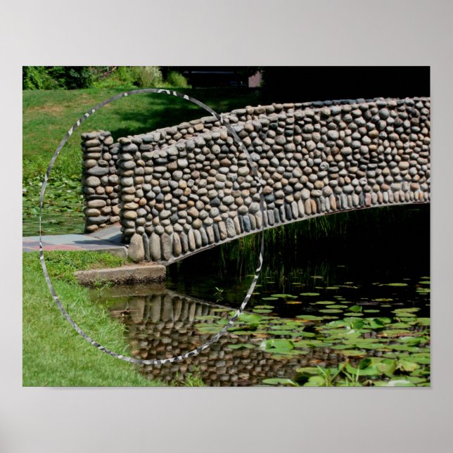 Stone Bridge Nature Frame Create Your Own Photo Poster (Front)