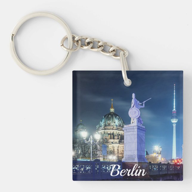 Stone bridge near Berlin Cathedral in Germany Key Ring (Front)