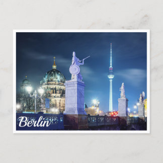 Stone bridge near Berlin Cathedral in Germany Postcard