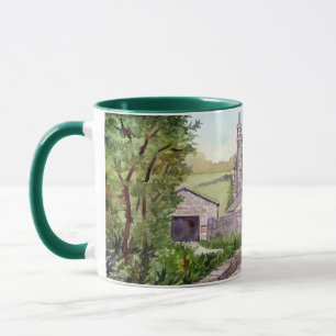 Stone Bridge Watercolor Painting Mug