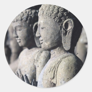 Stone Buddha statues Classic Round Sticker