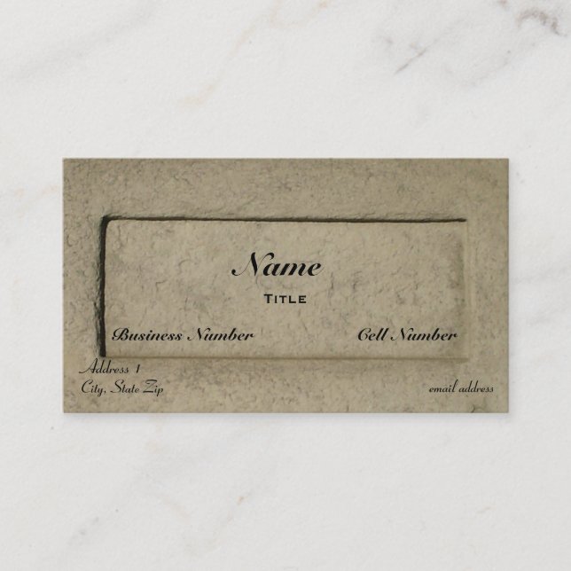 Stone Business Card (Front)