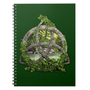 Stone Celtic Trinity Knot Spiral Notebook