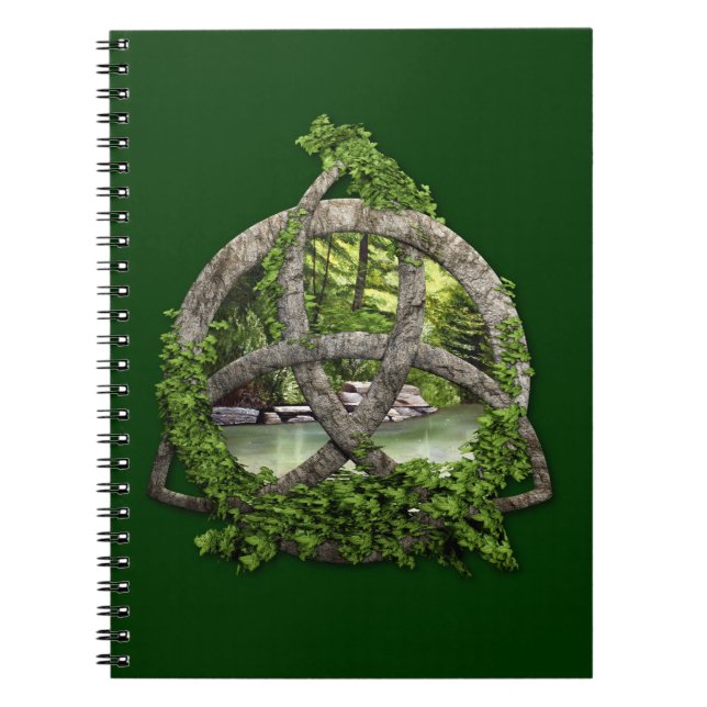 Stone Celtic Trinity Knot Spiral Notebook (Front)
