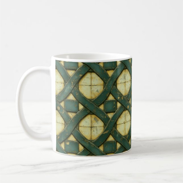 Stone Celtic Weave Coffee Mug (Left)