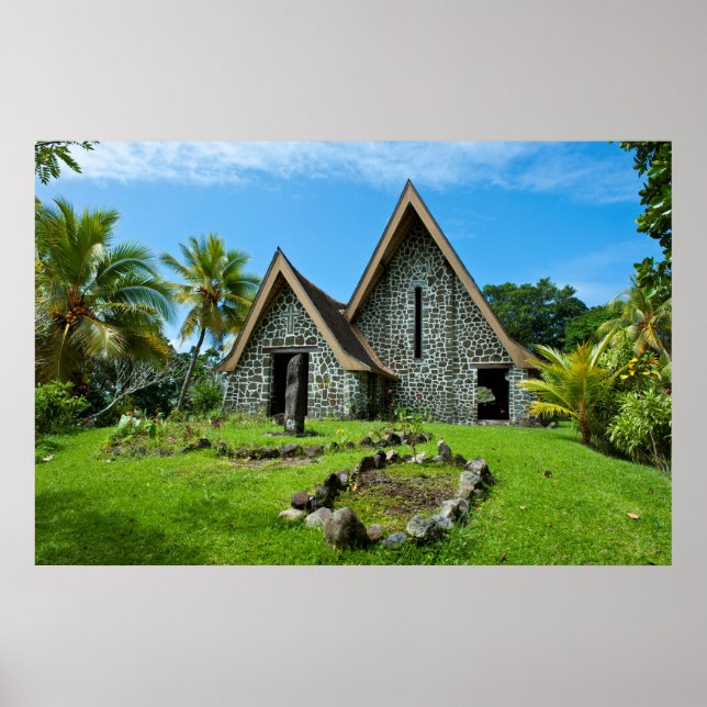 Stone Church In Kwato Island Poster (Front)