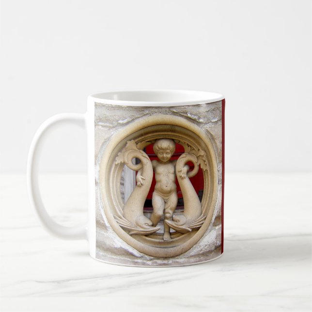 Stone Citizens granite putto and dolphins Coffee Mug (Left)