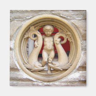 Stone Citizens granite putto and dolphins Magnet