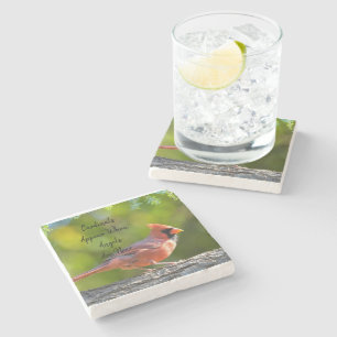 Stone Coaster Cardinals Appear Angels Are Near