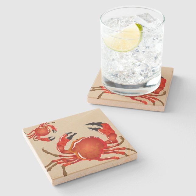 Stone Coaster-Crabs Stone Coaster (Side)