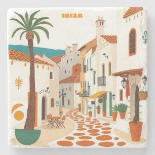Stone coaster Ibiza Eivissa Spain Bar Home decor