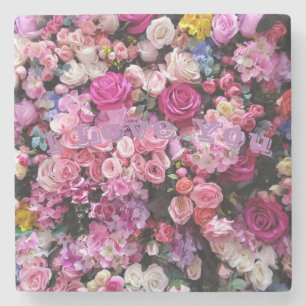 Stone coaster Love rose