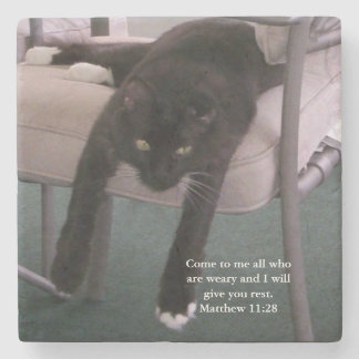 Stone Coaster- Matthew verse "come to me..." Stone Coaster