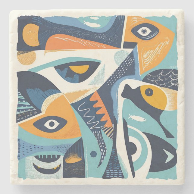 Stone Coaster Sea Theme (Front)