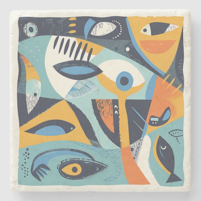 Stone Coaster Sea Theme 3 (Front)