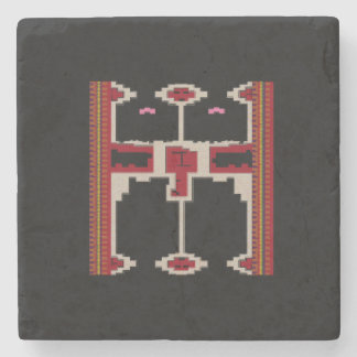 Stone Coaster with Borneo Design
