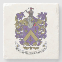 Stone Coaster with Family Crest