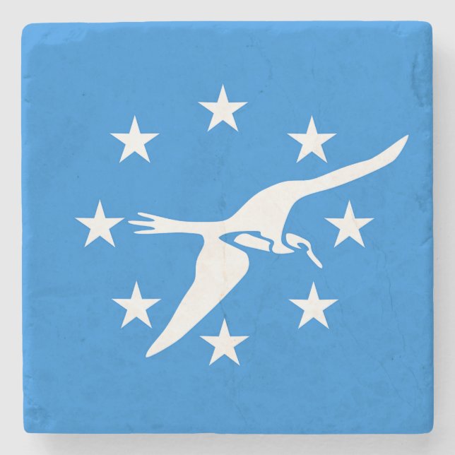 Stone coaster with Flag of Corpus Christi (Front)