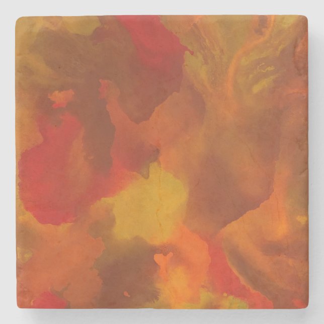 Stone Coaster with Johnson Abstract Artwork (Front)