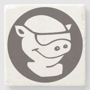 Stone Coaster with Pitmaster logo.