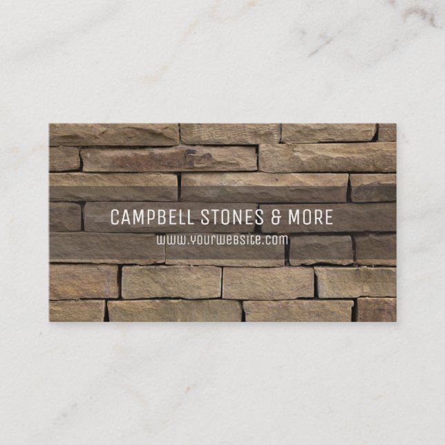 Stone Company Masonry Business Card Design (Front)