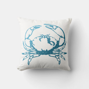 Stone Crap graphic in blue Cushion