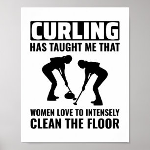 Stone Curling Winter Ice Sport Curler Poster