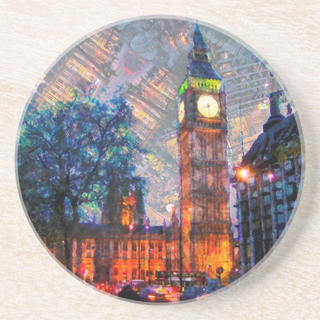 Stone Drink Coasters Big Ben London (Front)