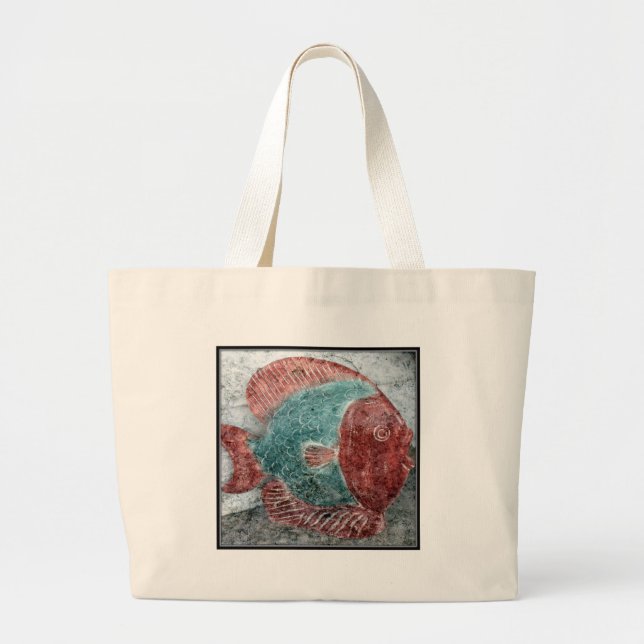 Stone Fish Large Tote Bag (Front)