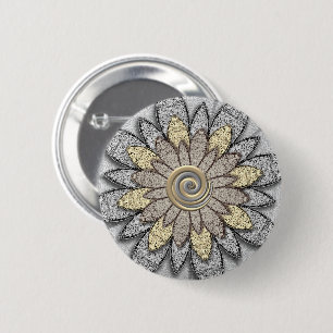 Stone Flowers 6 Cm Round Badge