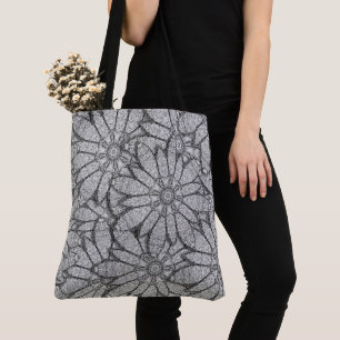 Stone Flowers Tote Bag