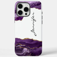 Stone Geode Agate Purple iPhone