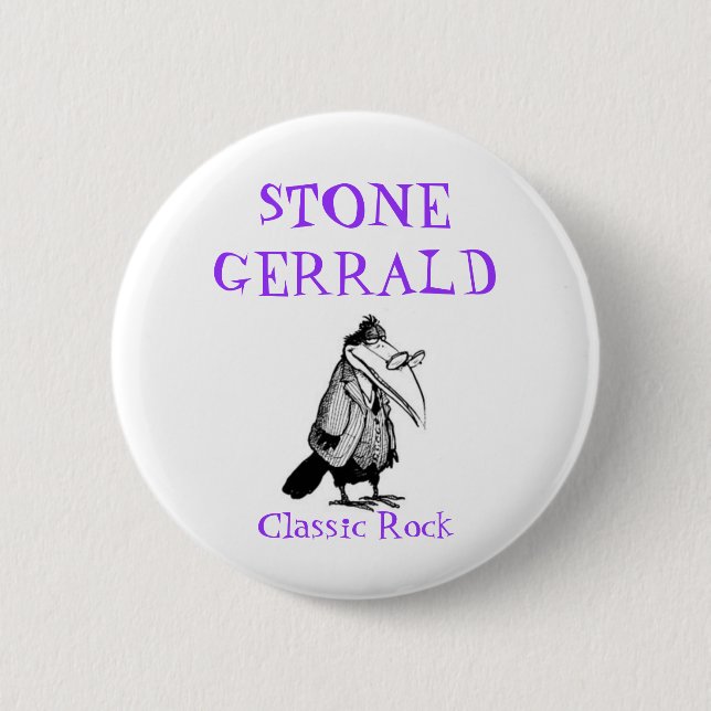 STONE GERRALD, Classic Rock 6 Cm Round Badge (Front)