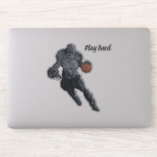 Stone Golem Playing Basketball Fantasy Sticker