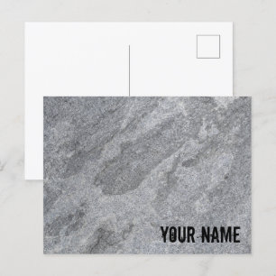 Stone granite structure grey stoneware holiday postcard