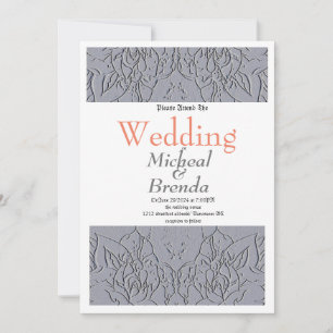 Stone Gray Wedding Invitation