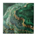 Stone Green Gold Agate Marble Tile<br><div class="desc">This design may be personalised by choosing the Edit Design option. You may also transfer onto other items. Contact me at colorflowcreations@gmail.com or use the chat option at the top of the page if you wish to have this design on another product or need assistance with this design. I am...</div>