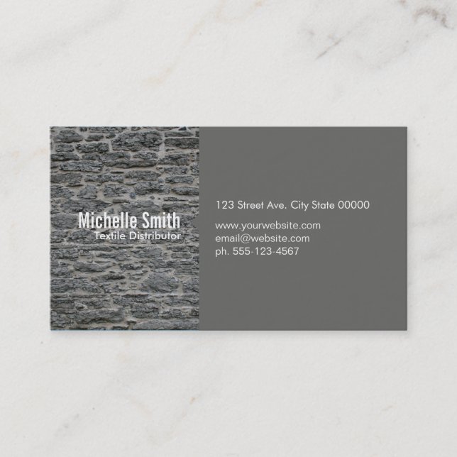 Stone / Grey Business Card (Front)