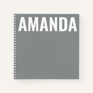 Stone Grey Modern Minimalist Journal Diary