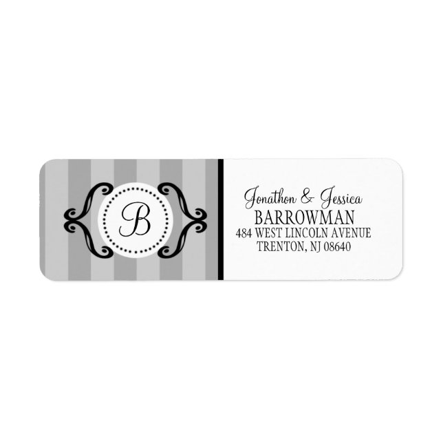 Stone Grey Sweet Charming Striped Personalizedg (Front)