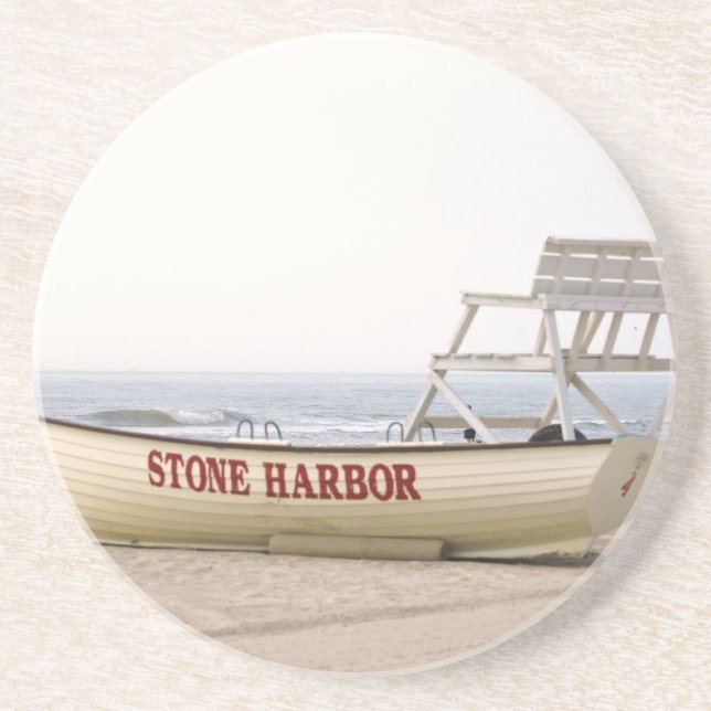 Stone Harbour Lifeguard Boat Coasters (Front)