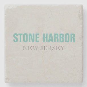 Stone Harbour New Jersey Beach Style Stone Coaster